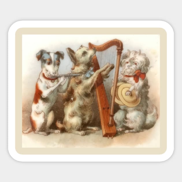 This Pack of Dogs Provides Sunday Music in the Park Sticker by Star Scrunch